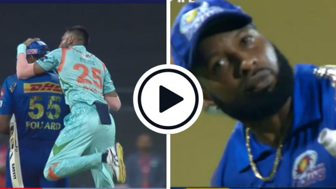 Watch: 'This reaction was over the top' - Krunal Pandya leaps on dismissed Kieron Pollard's back, kisses head in strange wicket celebration