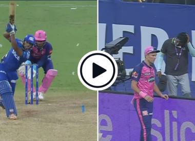 Watch: Six lands on IPL cameraman's head, Trent Boult comes to his aid