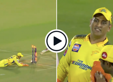 Watch: MS Dhoni combines athleticism with presence of mind to effect brilliant dive-and-throw run-out