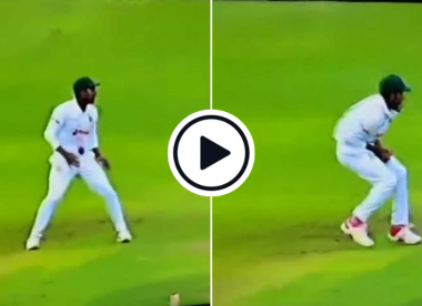 Watch: Bizarre drop – Mehidy Hasan loses sight of ball, gets clanged in stomach instead