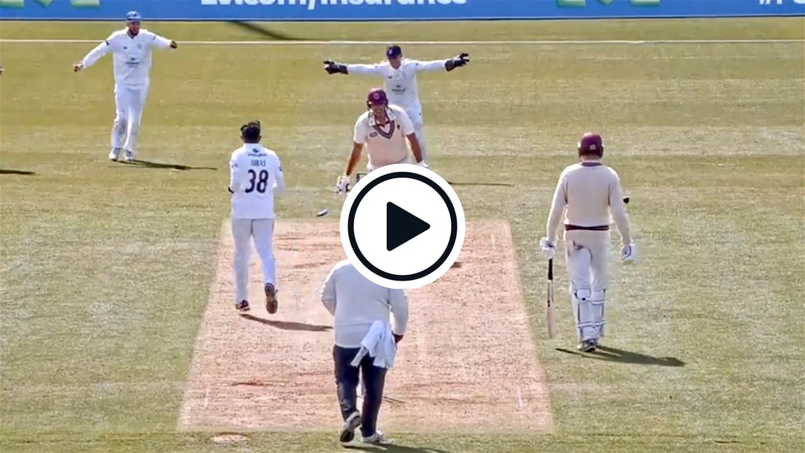 Watch: Sensational Mohammad Abbas Runs Through Somerset With Four Wickets  In Thumping Innings Win
