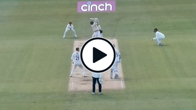 Watch: Naseem Shah blasts six in crucial batting cameo on County Championship debut