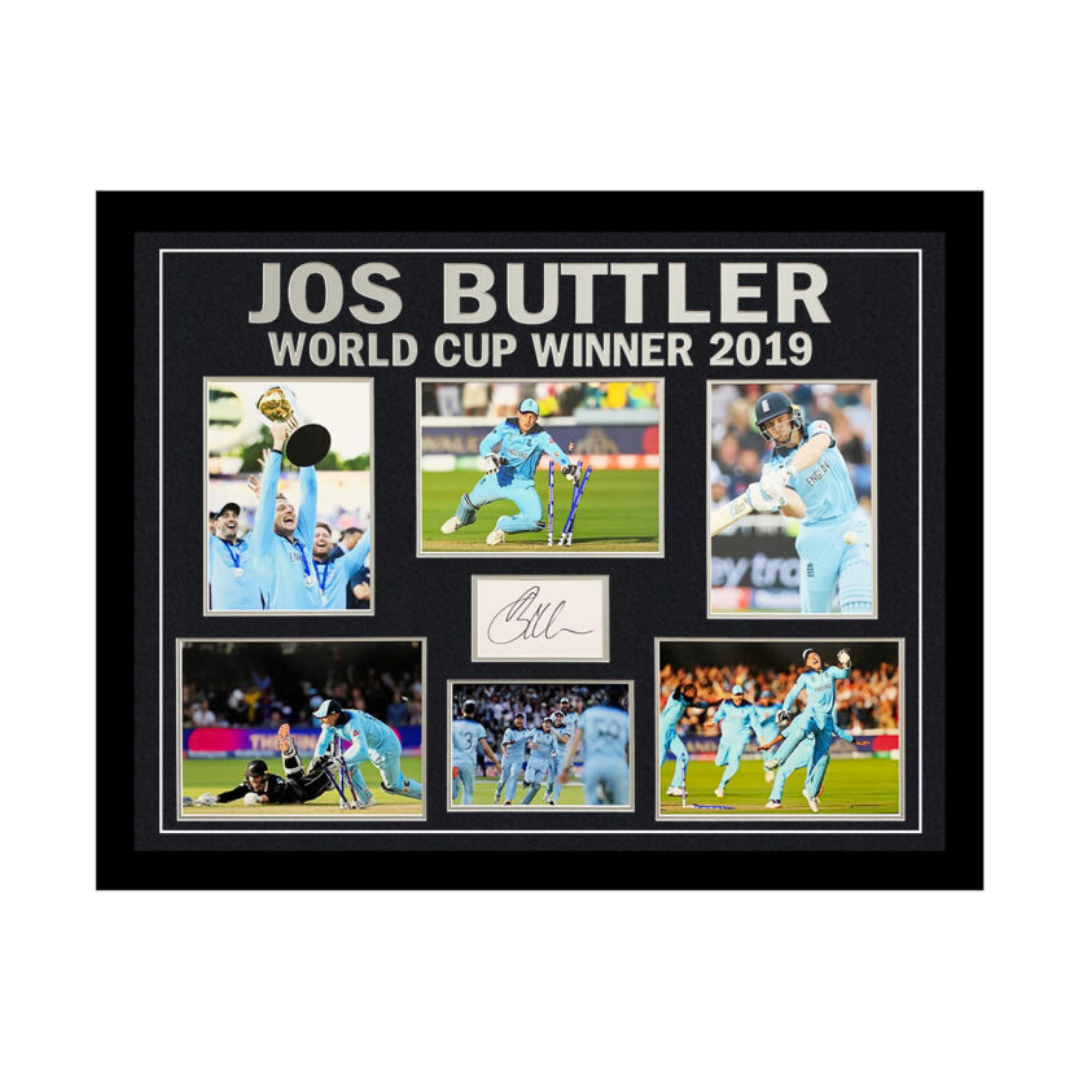 England 2019 Cricket World Cup Autograph Signed 6x4 Photo DW Jos Buttler 