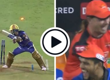 Watch: Dale Steyn rejoices in dugout after Umran Malik smashes Shreyas Iyer's stumps with 92mph pinpoint yorker