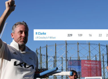 Rikki Clarke double hundred in club game divides opinion