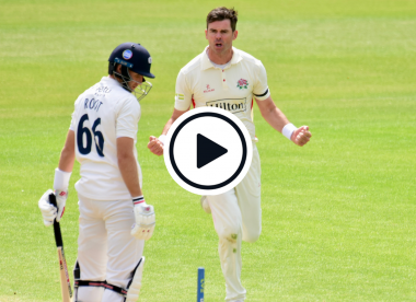 Watch: James Anderson rips Joe Root's off and middle stumps out the ground with inducking beauty in Roses County Championship clash