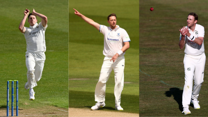 Which fast bowlers are in the frame for the England-New Zealand Test series?