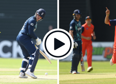 Watch: Jason Roy bowled through the gate by his cousin during Netherlands-England ODI
