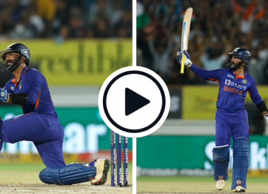 Watch: 37-year-old Dinesh Karthik smashes South Africa to all parts to rescue India with maiden T20I fifty
