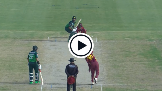 Watch: Nicholas Pooran takes his first international wicket on the way to a four-for against Pakistan