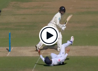 Watch: Ollie Pope pulls off spectacular one-handed catch at short leg to remove Devon Conway