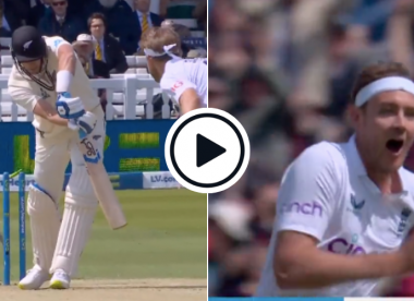 Watch: Stuart Broad uproots Kyle Jamieson's off stump to complete team hat-trick