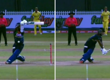 Kusal Mendis out hit wicket after being struck by short ball