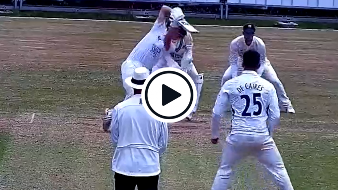 Watch: Joe Denly's nephew gloriously cover drives Michael Atherton's son for four in county second XI clash