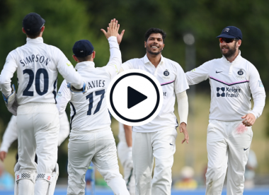 Watch: Umesh Yadav rips off stump out of the ground on County Championship debut