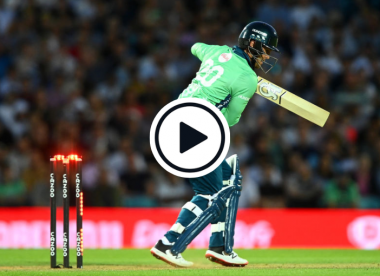 Watch: Bails fail to dislodge to hand Jason Roy a life in The Hundred