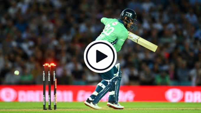 Watch: Bails fail to dislodge to hand Jason Roy a life in The Hundred