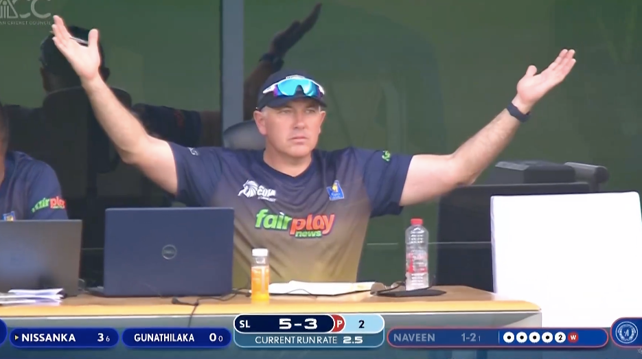 Sri Lanka coach Silverwood was visibly displeased