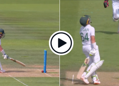 Watch: Dean Elgar dismissed in bizarre fashion after delivery ricochets off arm, rolls onto stumps