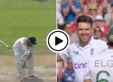 Watch: In-swing, out-swing, bowled - James Anderson sets up Dean Elgar to perfection