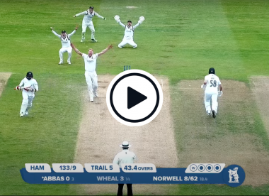 Watch: Liam Norwell takes final day nine-for to secure five-run victory to secure survival for Warwickshire