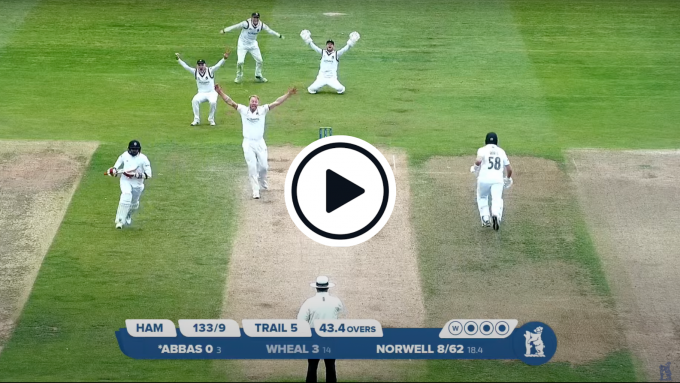 Watch: Liam Norwell takes final day nine-for to secure five-run victory to secure survival for Warwickshire