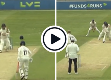 Watch: Batter dismissed playing bizarre 'reverse forward defensive' in County Championship