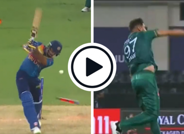 Watch: Haris Rauf cleans up Sri Lanka batter with near-unplayable 94mph inswinger in Asia Cup final