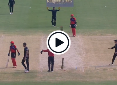 Watch: Former Pakistan U19 captain run out off free hit in comedic fashion, caught out wandering dozily back to crease