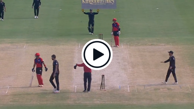 Watch: Former Pakistan U19 captain run out off free hit in comedic fashion, caught out wandering dozily back to crease