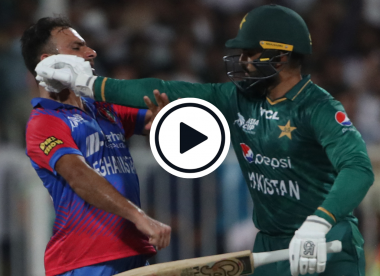 Watch: Asif Ali pushes Afghanistan bowler, threatens bat swing following send-off in Asia Cup