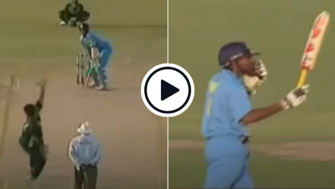 Watch: L Balaji hits Shoaib Akhtar for six, breaks bat in blistering cameo from 2004