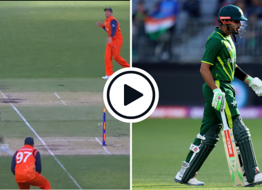Watch: Babar Azam run out by brilliant direct hit to continue run of low scores