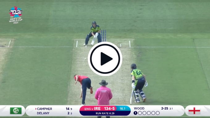 Watch: Curtis Campher audaciously scoops 92mph Mark Wood ball for four in famous Ireland win