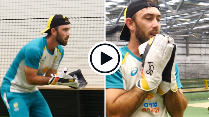 Watch: Glenn Maxwell dons the gloves at training after Matthew Wade positive Covid-19 test