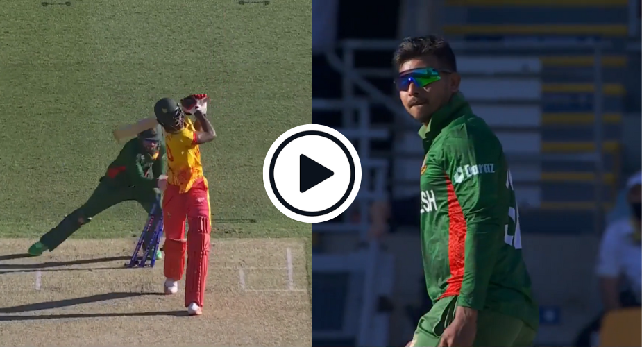 The final over of the Bangladesh-Zimbabwe game descended into chaos