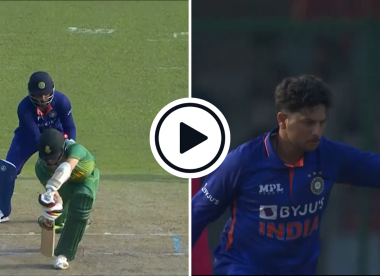 Watch: Kuldeep Yadav sets up hat-trick chance with perfect top-of-off googly