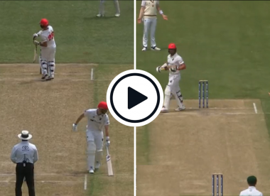 Watch: Australia bowler unimpressed by batter running single after batting away throw in Sheffield Shield