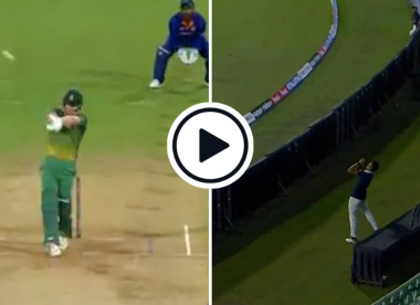 Watch: After three consecutive India fielding errors, ball boy catches David Miller six