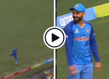 Watch: Virat Kohli takes outrageous one-handed boundary catch as India pull off four-wickets-in-four-balls heist in Australia warm-up