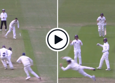 Watch: First slip anticipates paddle sweep, switches position to take one-handed screamer at leg slip in Plunket Shield