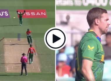 Watch: Anrich Nortje traps Shakib Al Hasan with 94mph scorcher in career-best spell of 4-10