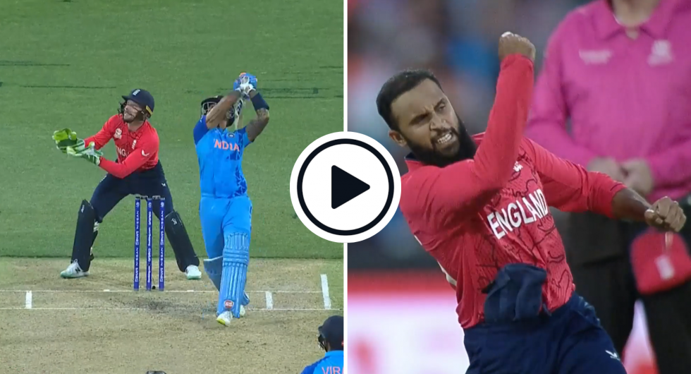 Watch Adil Rashid dismiss Suryakumar Yadav in India and England's T20 World Cup semi-final