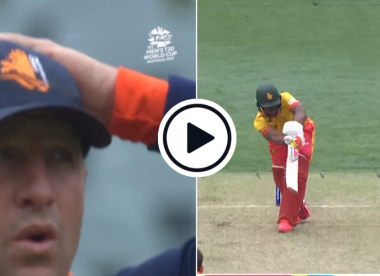 Watch: 'I'll do the work myself' – Zimbabwe batter survives back-to-back dropped catches, gets out lbw in the same over