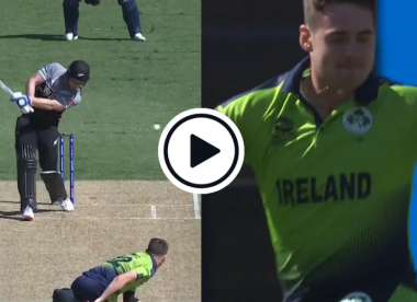 Watch: Josh Little unleashes 'two proper pearlers' to claim T20 World Cup hat-trick