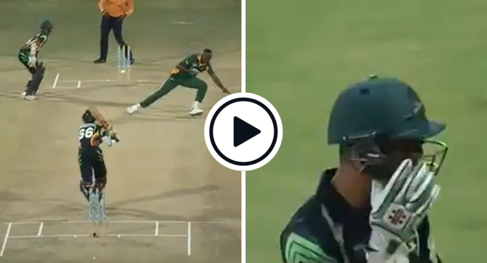 Watch: Shivnarine Chanderpaul drives down the ground to run out his son, Tagenarine