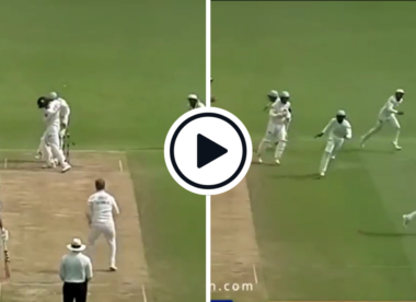 Watch: Simon Harmer bizarrely bowls Rassie van der Dussen through his legs on his way to stunning 14-wicket haul