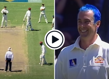 Watch: ‘What is that?’ – Courtney Walsh stops batting, struggles to control laughing at Colin Miller’s blue hair in 2001 SCG Test