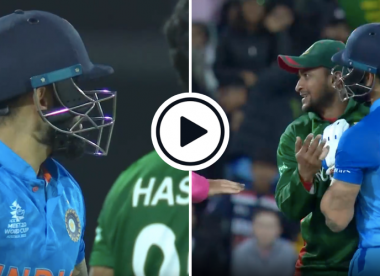 Watch: Virat Kohli requests no-ball call from umpire after bouncer, gets involved in playful conversation with Shakib