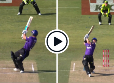 Watch: Matthew Wade ramps three sixes in one over, launches glorious, high-elbow extra-cover drive to bring up record-breaking BBL fifty